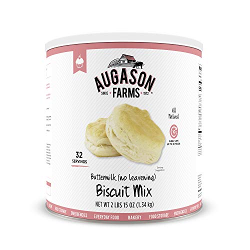 Augason Farms Buttermilk (No Leavening) Biscuit Mix 2 lbs 15 oz No. 10 Can, 5-80410